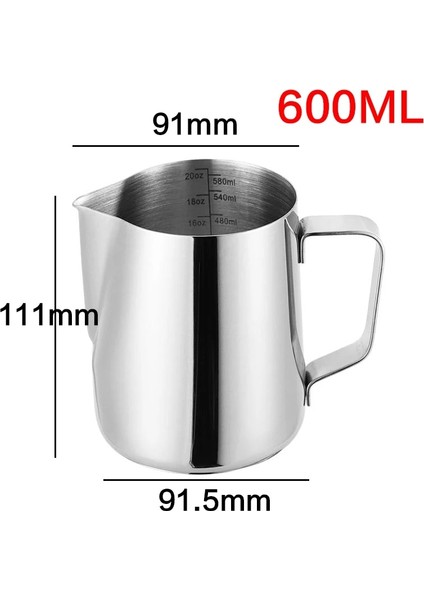 Bej Tarzı Paslanmaz Çelik Süt Köpürtme Sürahisi Espresso Kahve Sürahi Barista Craft Kahve Latte Süt Köpürtme Sürahi Sürahi L (Yurt Dışından)