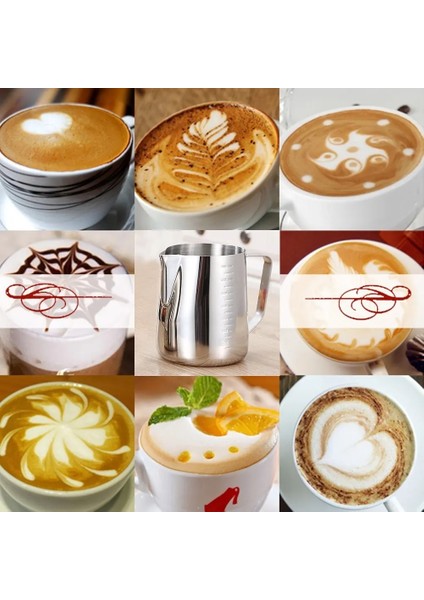 Bej Tarzı Paslanmaz Çelik Süt Köpürtme Sürahisi Espresso Kahve Sürahi Barista Craft Kahve Latte Süt Köpürtme Sürahi Sürahi L (Yurt Dışından)