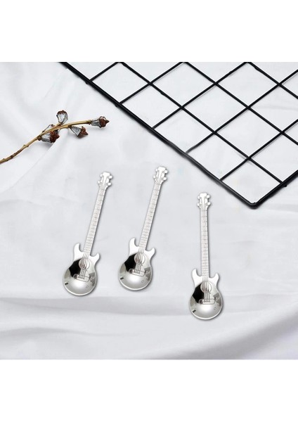 Gümüş Tarzı Gitar Kahve Çay Kaşığı Paslanmaz Çelik Müzikli Kahve Kaşığı Çay Kaşığı Karıştırma Kaşığı Şeker Kaşığı(Gümüş) Drog (Yurt Dışından) fırsatları