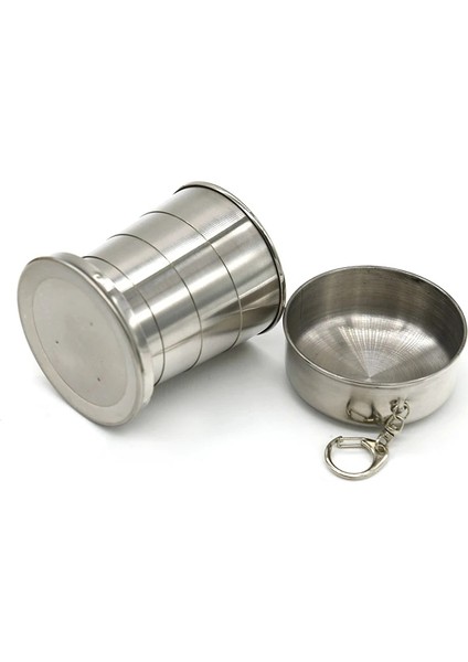 250ML Tarzı 1 Parça 75MLMLML Paslanmaz Çelik Katlanır Bardak Taşınabilir Açık Seyahat Kamp Teleskopik Şarap Bardağı Anahtarlık Denizci Fincan (Yurt Dışından) modelleri