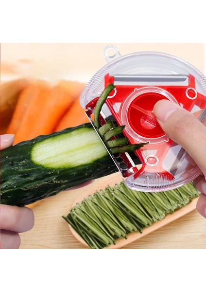Bir Stil Sihirli Üçlü Soyucu Seti Dilimleme Paslanmaz Çelik Soyucu Parçalayıcı Julienne Kesici Çok Soyma Bıçağı Rende Mutfak Aracı (Yurt Dışından)