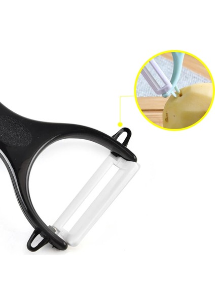 2 Adet-Br Tarzı Sebze Meyve Patates Soyucu Kesici Ev Seramik Gadget Soyma Taşınabilir Ev Mutfak Aletleri Aksesuarları 13*7.5 cm (Yurt Dışından) fırsatları