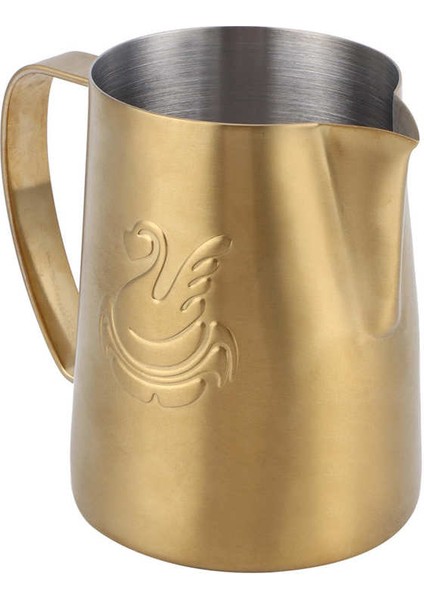Altın Tarzı 400 ml 380MLMLML Paslanmaz Çelik Kuğu Süt Sürahisi Süt Köpürtme Fincan Kahve Sürahi Krem Frother Maker Latte Sanat Stencil (Yurt Dışından)