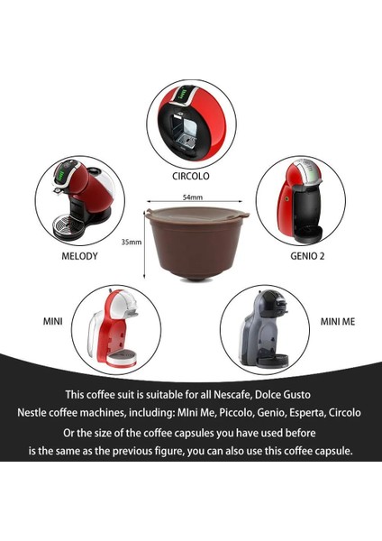 Yeşil Stil 6 Adet Nespresso Için Yeniden Kullanılabilir Kahve Kapsül Filtreleri Dolce Gusto Için Fit Doldurulabilir Kahve Kapsülleri Kaşık Fırçalı Filtre Fincan (Yurt Dışından) modelleri