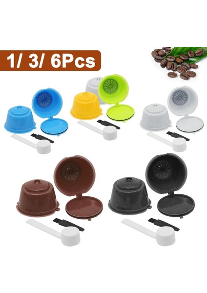 Yeşil Stil 6 Adet Nespresso Için Yeniden Kullanılabilir Kahve Kapsül Filtreleri Dolce Gusto Için Fit Doldurulabilir Kahve Kapsülleri Kaşık Fırçalı Filtre Fincan (Yurt Dışından) fırsatları