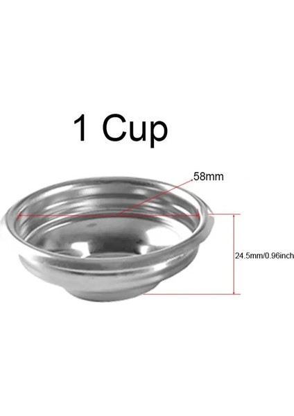 1 Bardak Sepet Stili Kahve Makinesi Için Bardak Filtre Değiştirme Sepeti E61 Dipsiz Portafilter Kahve Makinesi Espresso Makinesi Parçaları (Yurt Dışından)
