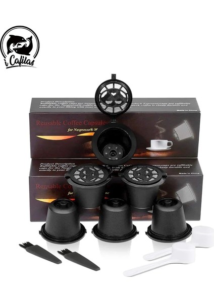 Kapsül Tarzı 1 Adet Kapsül Kahve Filtresi Espresso Yeniden Doldurulabilir Kahve Kapsül Filtreleri Nespresso Kaşık Fırçalı Mutfak Aksesuarları (Yurt Dışından) indirimleri
