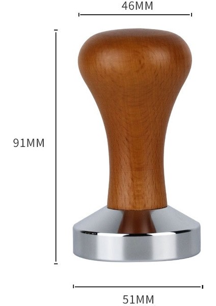 Ahşap 51MM Tarzı Delonghi Düz Taban Için Kahve Sabotaj Paslanmaz Çelik Espresso Tozu Çekiç Barista Araçları Için Kahve Aksesuarları (Yurt Dışından)