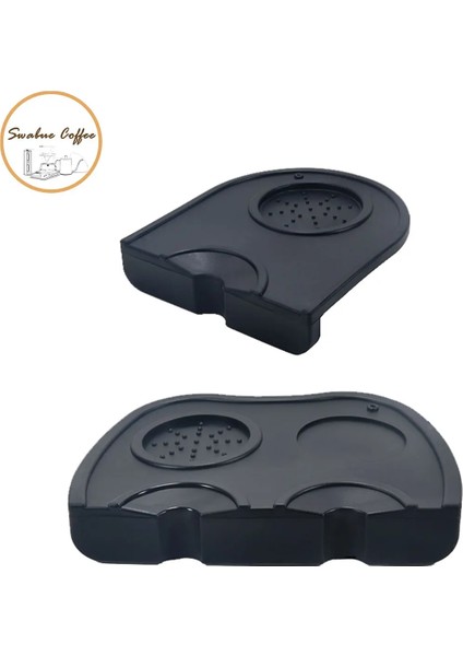 Siyah M Stili Swabue Kaymaz Espresso Kahve Sabotaj Mat Kauçuk Preslenmiş Tamping Toz Distribütör Tutucu Köşe Ped Barista (Yurt Dışından) modelleri