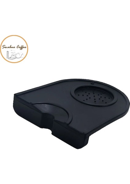 Siyah M Stili Swabue Kaymaz Espresso Kahve Sabotaj Mat Kauçuk Preslenmiş Tamping Toz Distribütör Tutucu Köşe Ped Barista (Yurt Dışından) fırsatları