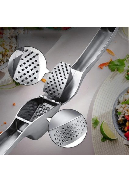 Gümüş Tarzı Sarımsak Presi Kırıcı Sebze Zencefil Fıstık Sıkacağı Ezici El Zencefil Kıyma Aracı Mutfak Aksesuarları Alet Gadget'lar (Yurt Dışından) fırsatları
