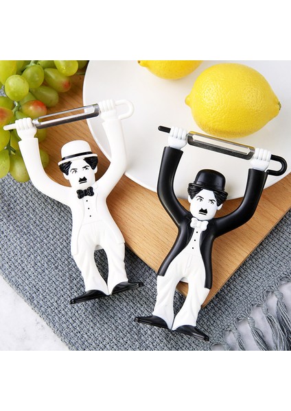 No.2 Tarzı Yaratıcı Plastik Karakterler Soyucu Meyve Sebze Patates Chaplin Kesici Bıçak Pişirme Araçları Mutfak Alet Aksesuarları 1 Adet (Yurt Dışından) indirimleri
