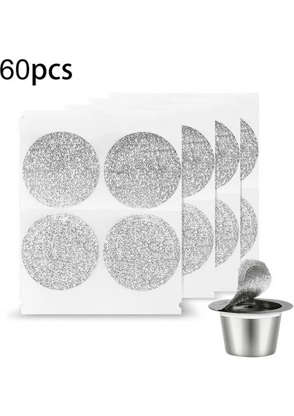 40 Adet Tarzı Alüminyum Folyo Kahve Kapsül Mühür Kapakları Bakla Sticker Kahve Kapsüllerini Doldurmak Için Değiştirin Nespresso Kahve Malzemeleri (Yurt Dışından) modelleri