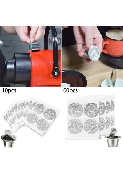 40 Adet Tarzı Alüminyum Folyo Kahve Kapsül Mühür Kapakları Bakla Sticker Kahve Kapsüllerini Doldurmak Için Değiştirin Nespresso Kahve Malzemeleri (Yurt Dışından) fırsatları