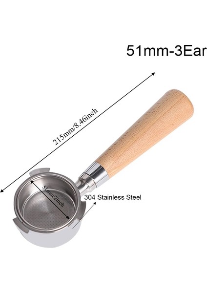 Jm 3kulak 51MM 304SS Stili 304 Paslanmaz Çelik mm Çift Taraflı Kahve Tamper 3 Açılı Eğimli ve Düz Tabanlı, Espresso Kahve Porfiltre Filtre (Yurt Dışından)