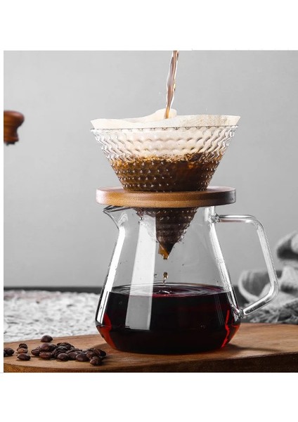 Öğütücü Tarzı Cezve V60 Cam Kahve Makinesi Ahşap 700MLMLML Kahve Damlatıcı ve Kahve Filtresi Için Tencere Seti Yeniden Kullanılabilir Kahve Filtreleri (Yurt Dışından)
