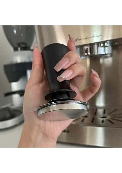 Doku Stili 53MM-İPLIK mm Kahve Sabotaj Ayarlanabilir Derinlik Ölçeği 30LB Espresso Yayları Kalibre Edilmiş Sıkıştırma Paslanmaz Çelik Düz Iplik Tabanı (Yurt Dışından) modelleri