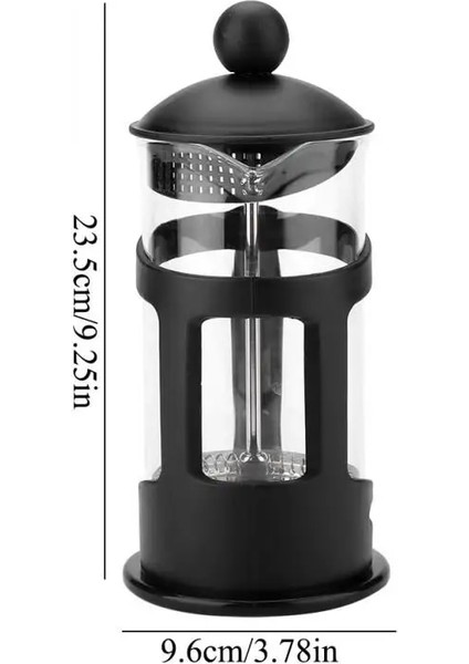 800ML Tarzı French Press Kahve Makinesi Büyük Cam Termos Çay Makinesi Sabah Kahvesi Için Mükemmel Maksimum Lezzet Kahve Bira Makinesi ml (Yurt Dışından)