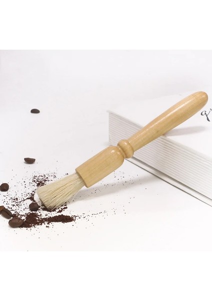 Yeni Kahve Fırçası Kahve Değirmeni Temizleme Fırçası Doğal Kıllar Ahşap Saplı Toz Alma Espresso Fırçası Temizleme Aracı (Yurt Dışından)