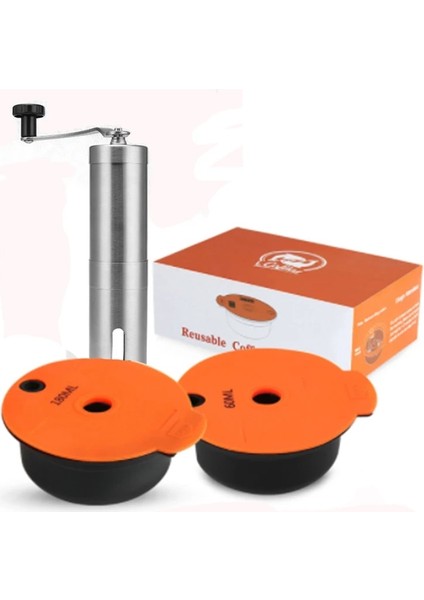 60ML 1pic Stili Kahve 60MLML Yeniden Kullanılabilir Kahve Kapsülleri Bosch-S Makinesi Için Sevimli Kahve Değirmeni Kaşığı Tassimo Doldurulabilir Filtre Pod (Yurt Dışından)