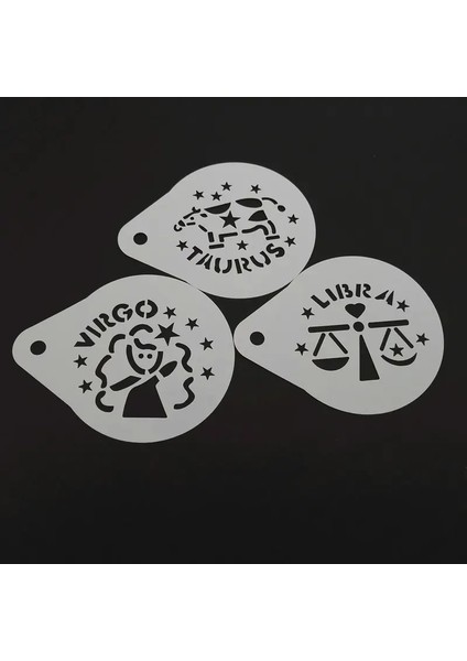 2.8 Inç ve Karikatür Takımyıldızı Kahve Stencil Şablonu Cappuccino Latte Sanat Plastik Baskı Kalıbı Barista Araçları (Yurt Dışından) fiyatları