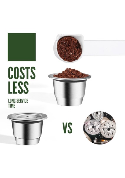 Fildişi Tarzı Icafilas Doldurulabilir Paslanmaz Çelik Espresso Kahve Makinesi Nespresso Makinesi Için Kapsül Yeniden Kullanılabilir Filtre Kahve Kapları (Yurt Dışından) modelleri