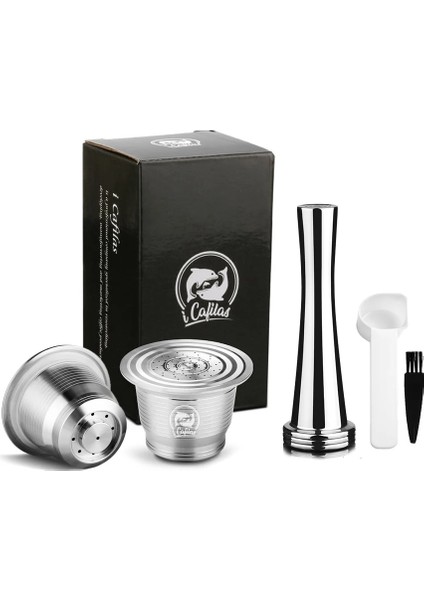 Açık Yeşil Tarzı Icafilas Gıda Sınıfı Paslanmaz Çelik Yeniden Kullanılabilir Kapsül Nespresso Maker Için Kalıcı Kahve Pod Tutucu Kek Stencils Kahve Elek (Yurt Dışından)