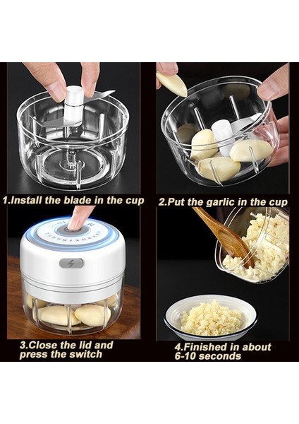 Net Stil Mutfak Aksesuarları Alet Elektrikli Sarımsak Ezici Zencefil Somun Kırıcı Et Kıyma Gıda Parçalayıcı Doğrama Sarımsak Araçları Makinesi (Yurt Dışından) indirimleri