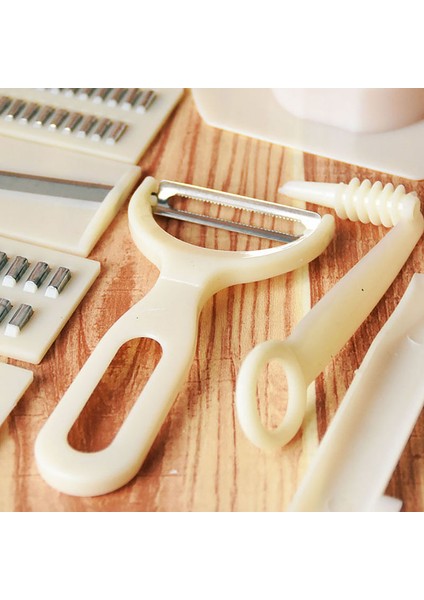 Beyaz Stil Yaratıcı Faydalı Çok Fonksiyonlu Parçalayıcı Meyve Sebze Soyucu Patates Dilimleme Dicer Chopper Kesici Kolay Mutfak Aletleri (Yurt Dışından) fiyatları