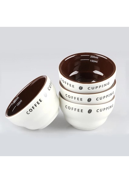 3 Adet Siyah Stil 200ML Cupping Cup Için Ölçme Takım Seramik Kahve Fincanı U-Şekilli Kahve Değerlendirme Fincan Ölçme Kasesi (Yurt Dışından) modelleri