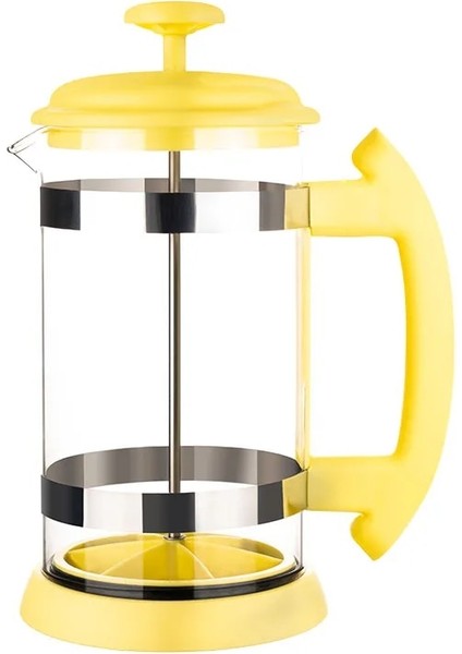 Koyu Gri Tarzı Paslanmaz Çelik Cam Demlik Cafetiere Fransız Kahve Çay Percolator Filtre Pres Piston L Manuel Kahve Espresso Makinesi Pot (Yurt Dışından)