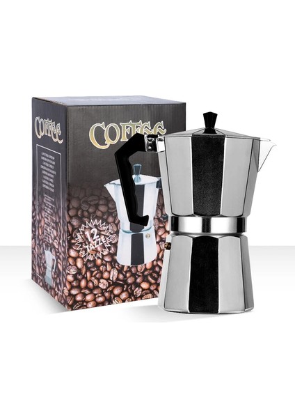 450ML Tarzı Alüminyum Cezve Taşınabilir Ofis Mocha Pot Paslanmaz Çelik Espresso Latte Soba Kahve Makinesi Pot Percolator Kahve Termos (Yurt Dışından)