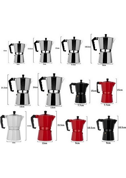 450ML Tarzı Alüminyum Cezve Taşınabilir Ofis Mocha Pot Paslanmaz Çelik Espresso Latte Soba Kahve Makinesi Pot Percolator Kahve Termos (Yurt Dışından)