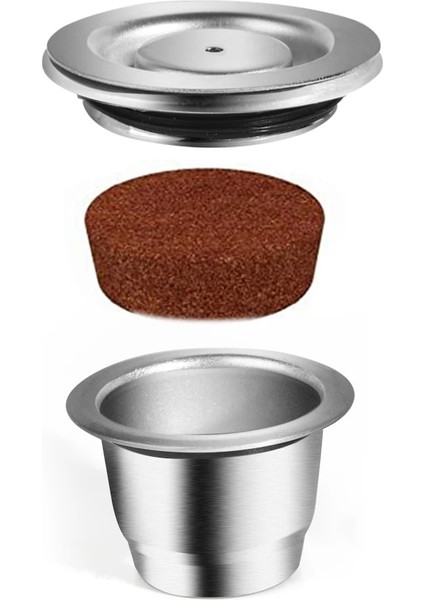 Açık Sarı Stil Recafımıl Nespresso Dolum Kapsül Paslanmaz Çelik Espresso Bardakları Için Yeniden Kullanılabilir Kahve Kapları, Sabotaj Dozajlı Lattissima Touch (Yurt Dışından)