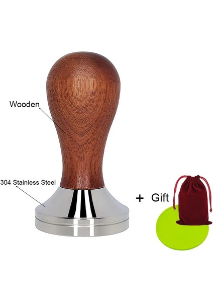 Xınpıng Tamper Stili 53 mm Paslanmaz Çelik Taban Ahşap Saplı Sabotaj Kahve Tozu Çekiç Kahve Aksesuarları (Yurt Dışından)