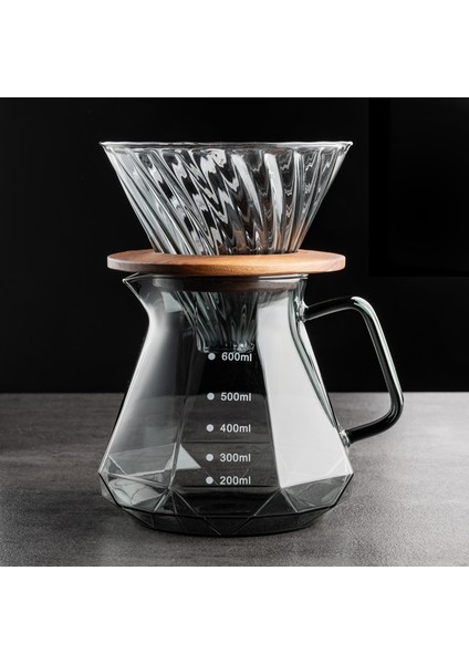 Küçük Stil Obsidyen El Bira V60 Seti Kahve Paylaşımı Pot Filtreli Fincan Bulut El Bira Cezve Depolama Pot Kapasitesi 400 Mlml (Yurt Dışından) modelleri