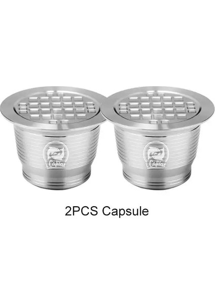 2 Kapsül Tarzı Icafilas Stianless Metal Doldurulabilir Yeniden Kullanılabilir Kahve Kapsül Kaşığı, Nespresso Kapsül Için Klipsli Sabotaj (Yurt Dışından)