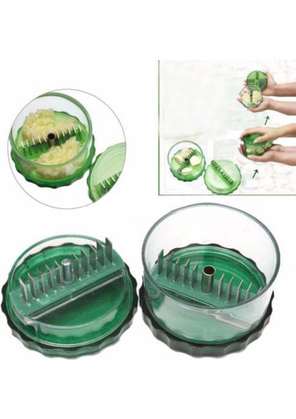 Yeşil Tarzı Sarımsak Presi Kıyıcı Zencefil Kıyma Sarımsak Rende Mini Taşınabilir Abs Paslanmaz Çelik Sarımsak Presi Kıyıcı Dilimleme El Baskı Grin (Yurt Dışından) indirimleri