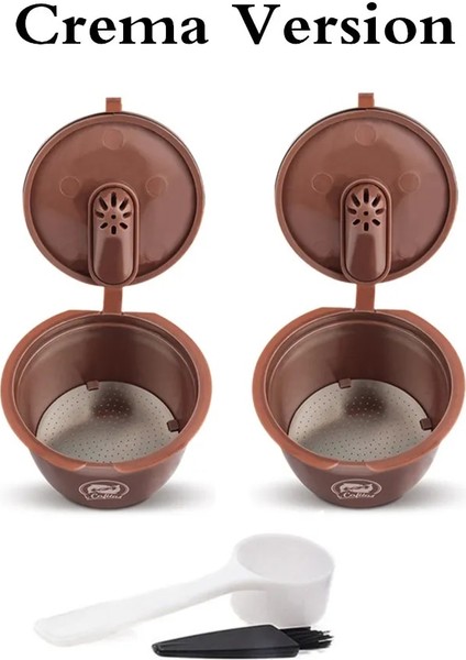 2 Krema Tarzı Dolce Gusto Için Paslanmaz Çelik Kahve Kapsülü Doldurulabilir Yeniden Kullanılabilir Nescafe ile Uyumlu Dolce Gusto Yeniden Kullanılabilir Kahve Filtreleri (Yurt Dışından)