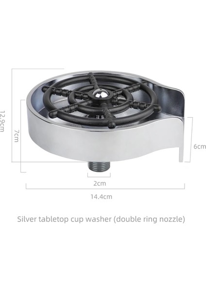 Açık Gri Tarzı Musluk Cam Durulayıcı Mutfak Lavabo Için Otomatik Bardak Yıkayıcı Bar Cam Durulayıcı Kahve Sürahi Yıkama Fincan Aracı Evye Aksesuarları (Yurt Dışından)