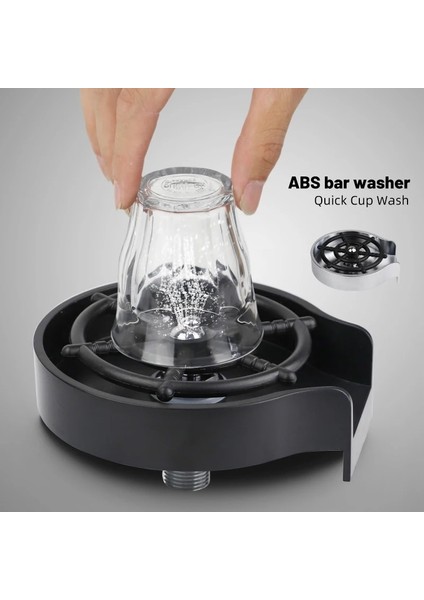Açık Gri Tarzı Musluk Cam Durulayıcı Mutfak Lavabo Için Otomatik Bardak Yıkayıcı Bar Cam Durulayıcı Kahve Sürahi Yıkama Fincan Aracı Evye Aksesuarları (Yurt Dışından)
