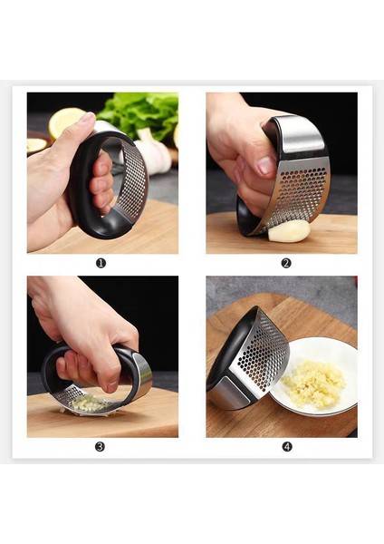 D Tarzı Çok Fonksiyonlu Paslanmaz Çelik Sarımsak Presi Taşlama Rende Ezme Aracı Baskı Kavisli Sarımsak Taşlama Dilimleme Kıyıcı Basın Gadget (Yurt Dışından) fırsatları