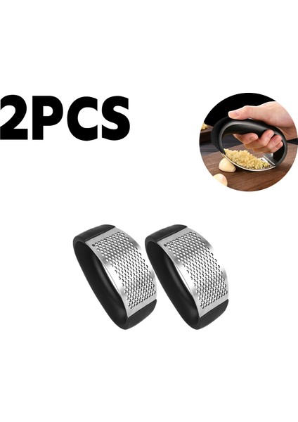 2 Adet Tarzı Paslanmaz Çelik Sarımsak Presi Kavisli Kırıcı Manuel Sarımsak Kıyma Doğrama Sarımsak Taşlama Dilimleme Kıyıcı Mutfak Aksesuarları (Yurt Dışından)