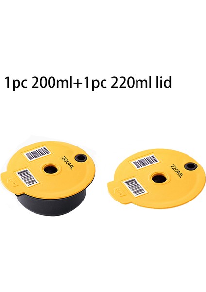 C200ML-220KAPAK Stili Icafilas 60 ml ml Yeniden Kullanılabilir Kahve Kapsül Kapsülleri Bosch-S Tassimo Makinesi Doldurulabilir Filtre Makinesi Pod Silikon Kapak (Yurt Dışından)