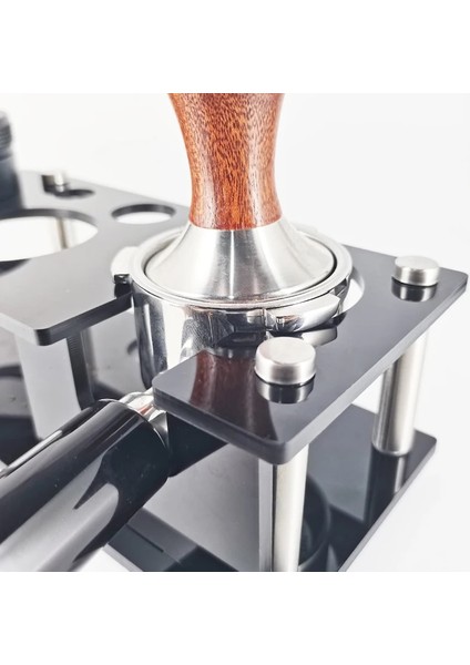 51 mm Gümüş Kurcalama Stili Kahve Filtresi Dış Müdahale Tutacağı Espresso Dağıtıcı Mat Taban Rafı Barista Araçları Aksesuarları Çok Fonksiyonlu Amper Standı (Yurt Dışından) modelleri