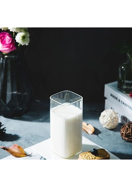 250ML Süt Kabı Stili Isıya Dayanıklı Şeffaf Cam Çay Sürahi Japon Tarzı Çizgili Süt Sürahisi Sapı Kahve Süt Çaydanlık Su Sürahisi Ev Cafe Drinkware (Yurt Dışından)