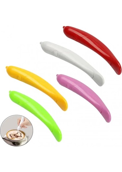 Yeşil Stil 1 Parça Yaratıcı Latte Art Elektrik Kalem Kahve Oyma Kalem Kahve Şablonlar Kek Baharat Cappuccino Dekorasyon Kalem Pişirme Pasta Araçları (Yurt Dışından) modelleri