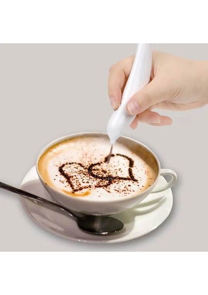 Yeşil Stil 1 Parça Yaratıcı Latte Art Elektrik Kalem Kahve Oyma Kalem Kahve Şablonlar Kek Baharat Cappuccino Dekorasyon Kalem Pişirme Pasta Araçları (Yurt Dışından) indirimleri