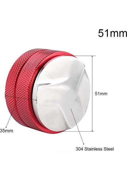 Kırmızı 51MM Tarzı 304 Paslanmaz Çelik Kahve Sabotaj Kahve Distribütörü Kahve Tozu Çekiç Özelleştirilmiş Kahve Aksesuarları (Yurt Dışından)