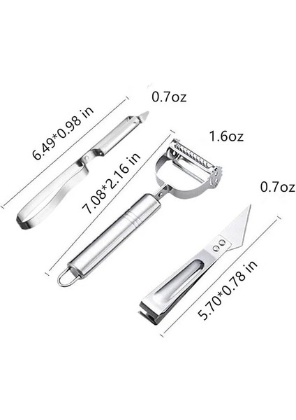 FD00143 Tarzı Paslanmaz Çelik Soyucu Zester Meyve Sebze Soyucu Bıçak Kesici Zester Rende Süper Patates Soyucu Mutfak Alet Aletleri 25 (Yurt Dışından)